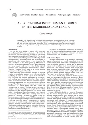 Early 'naturalistic' Human Figures In The Kimberley